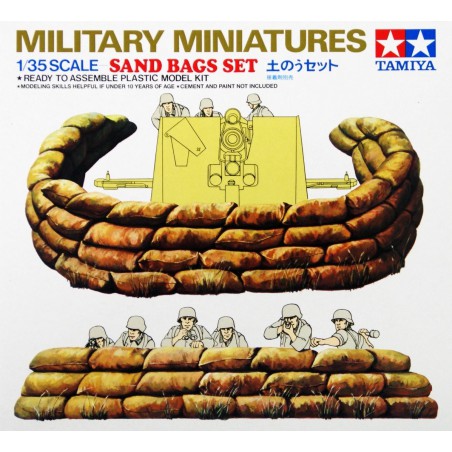 Military Miniatures, Sand Bags Set 1:35, Tamiya