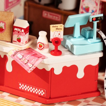 Strawberry Milk Box Diy Miniature House rolife