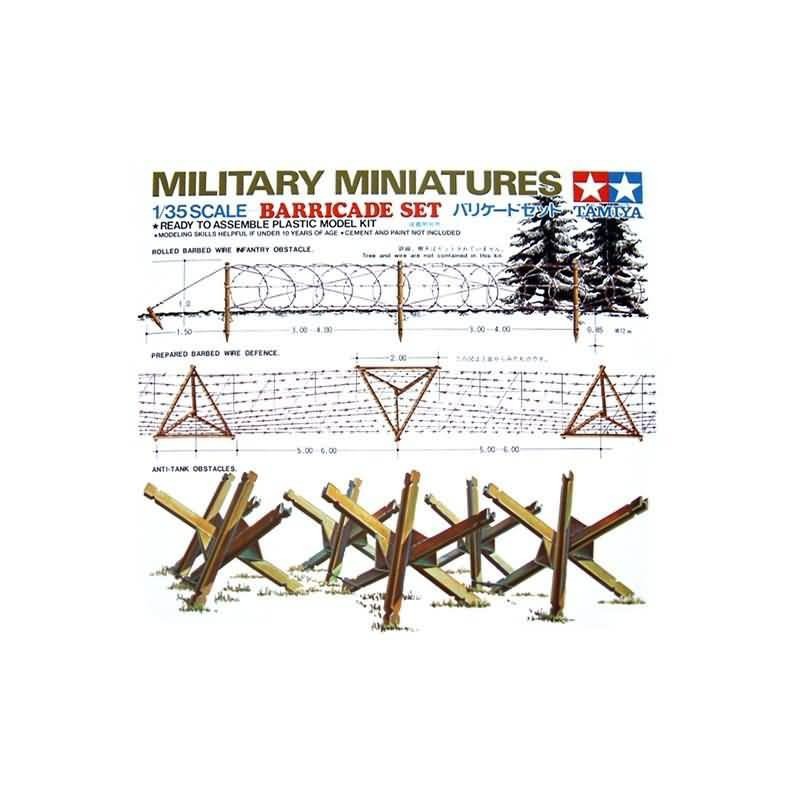 Military Miniatures, Barricade Set 1:35, Tamiya