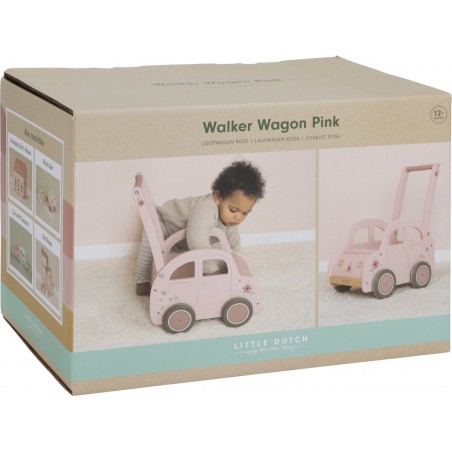 Loopwagen roze - Little Dutch