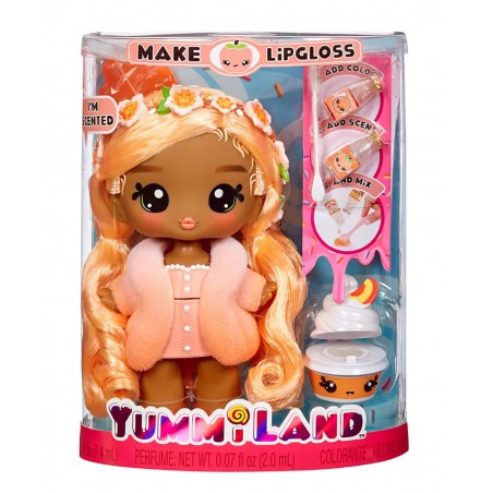 Yummiland, Large doll + lipgloss pet - Piper Peach