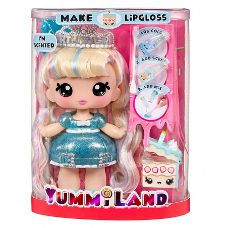 Yummiland, Large doll + lipgloss pet - Callie Birthday Cake