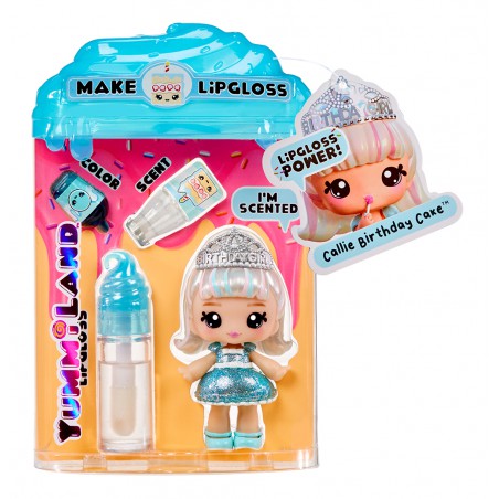 Yummiland, Lipgloss + small doll - Callie Birthday Cake