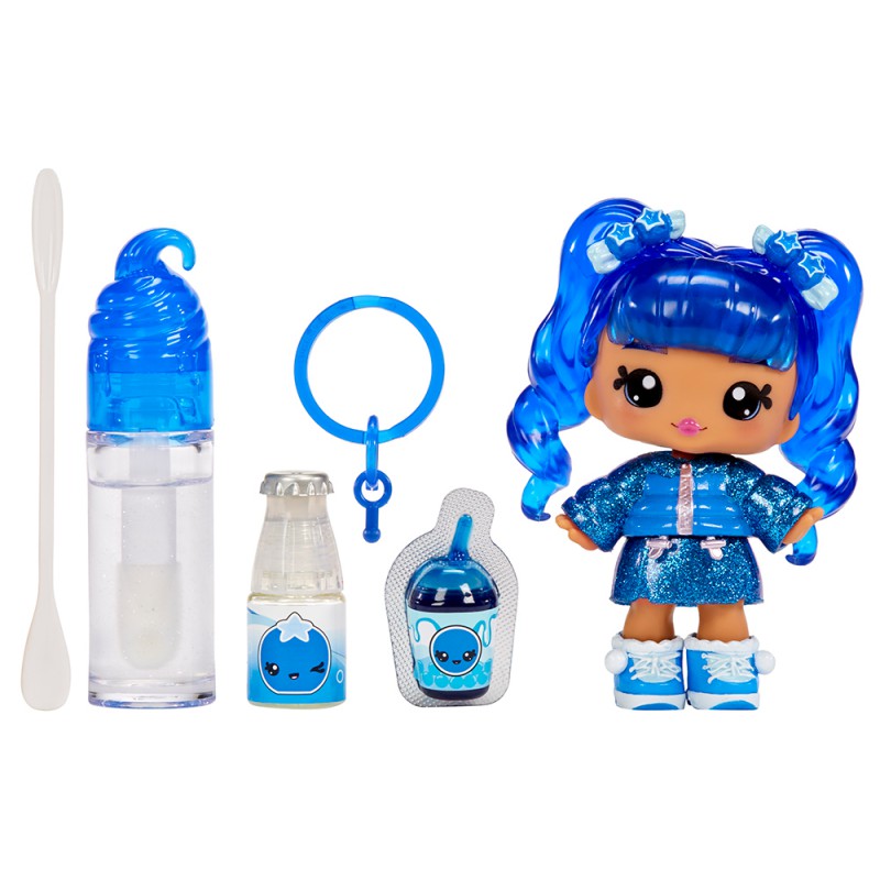 Yummiland, Lipgloss + small doll - Rory Blueberry