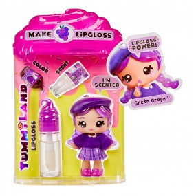 Yummiland, Lipgloss + small doll - Greta Grape