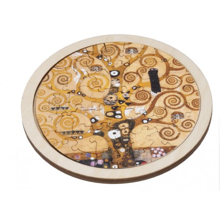 Houten puzzel rond: Tree of life - Gustav Klimt, Fridolin