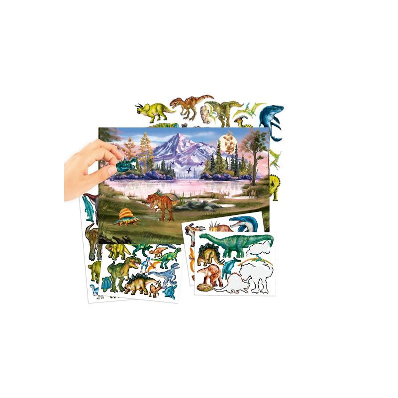 Dino World stickerboek met puffy stickers 13207
