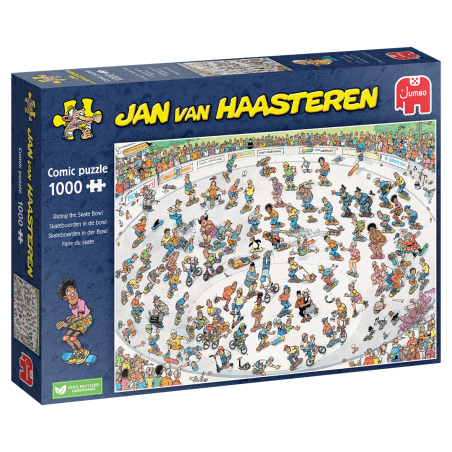 Jan van Haasteren Skateboarden in de Bowl, 1000stukjes Jumbo