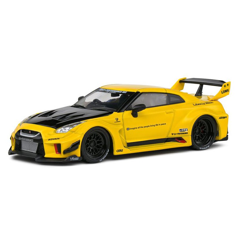 Nissan GTR35 Liberty Walk Silhouette '19, (Geel) - 1:43 - Solido