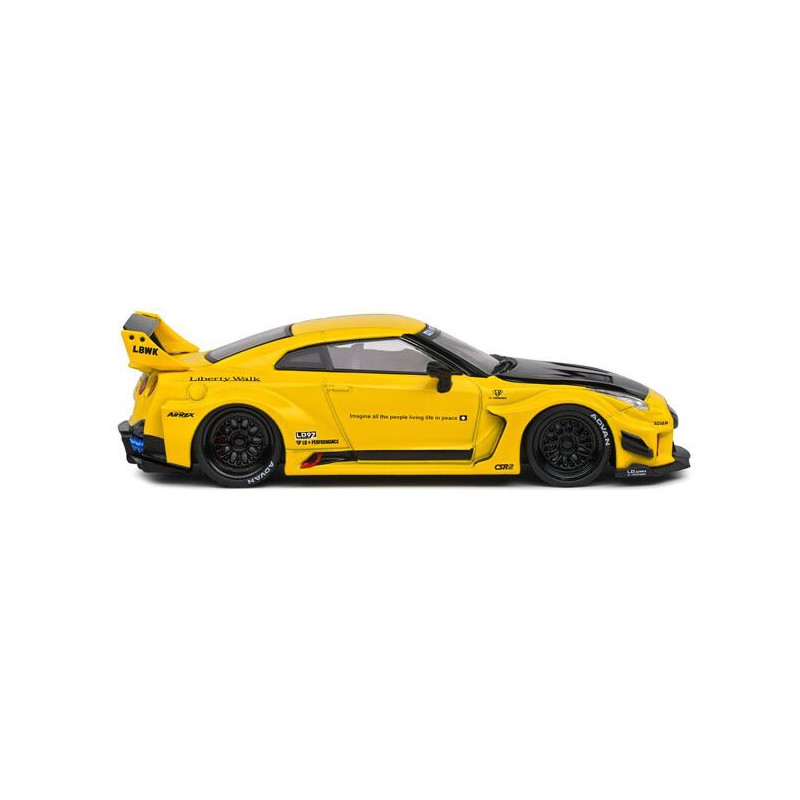 Nissan GTR35 Liberty Walk Silhouette '19, (Geel) - 1:43 - Solido