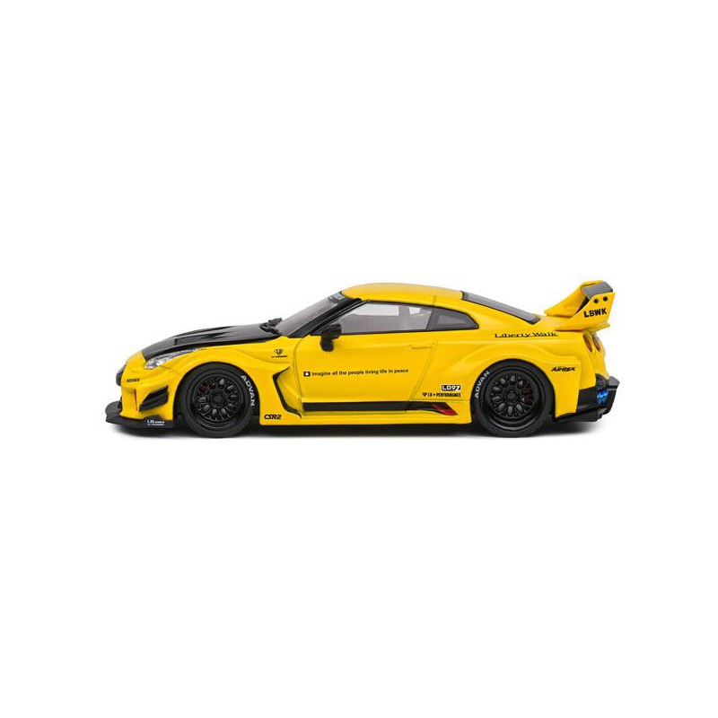 Nissan GTR35 Liberty Walk Silhouette '19, (Geel) - 1:43 - Solido