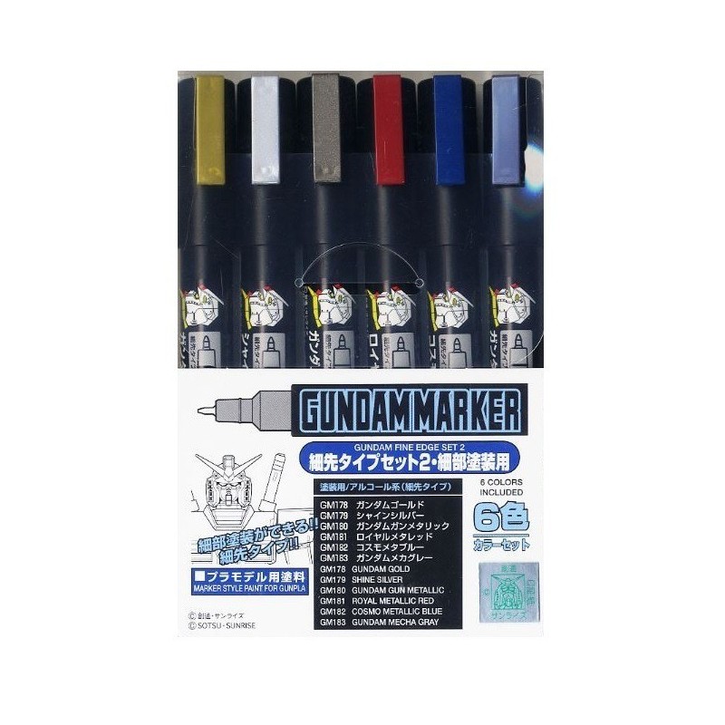 Gundam Marker Fine Edge Set 2