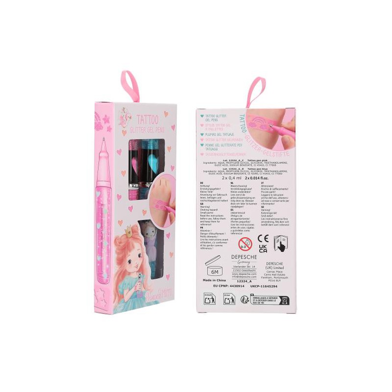 Princess Mimi tattoo glitter gelpennen 12324