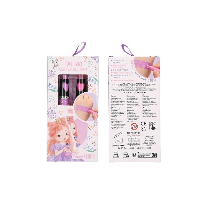 Princess Mimi tattoo glitter gelpennen 12324