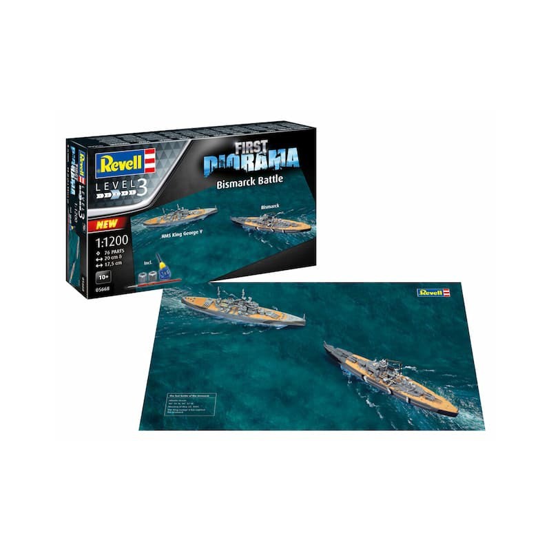 Diorama Set, Bismarck Battle 1:1200, Revell