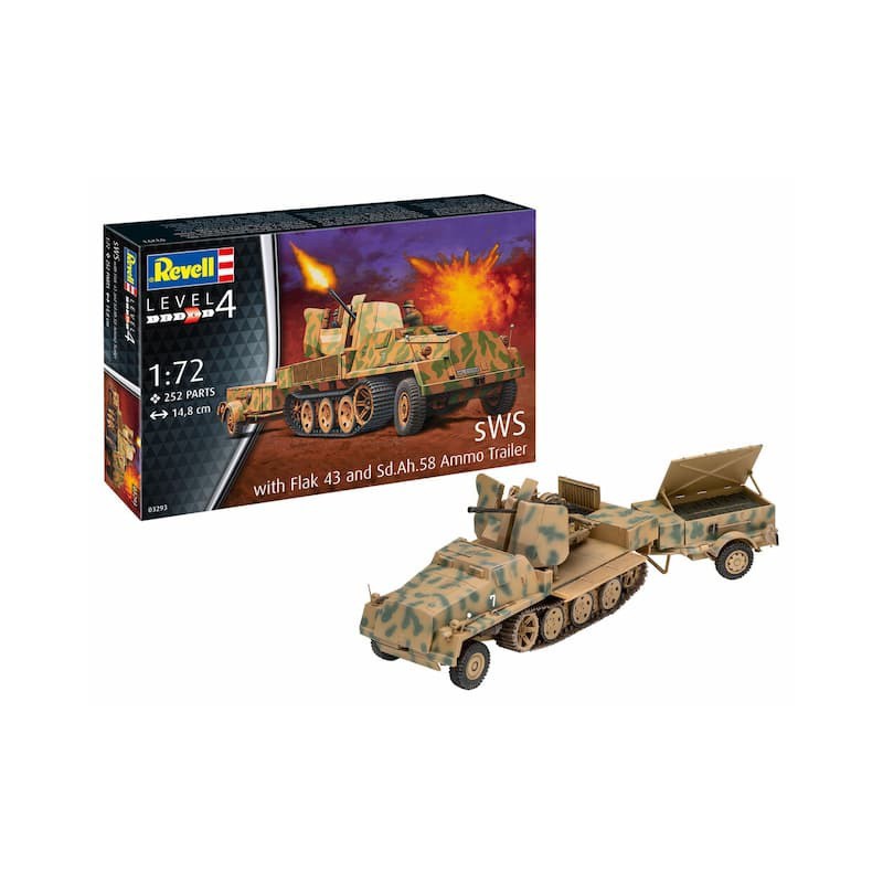 Start Set, sWS with Flak 43 and trailer 1:72, Revell