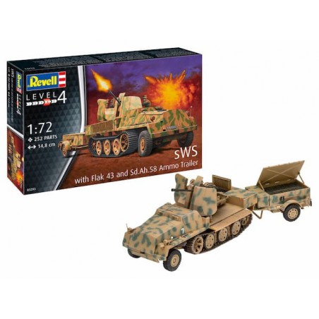 Start Set, sWS with Flak 43 and trailer 1:72, Revell