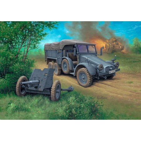 Start Set, Krupp Protze KFZ 69 with 3,7 PaK 1:76, Revell