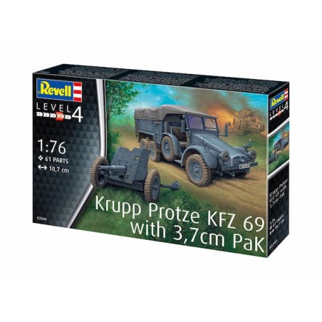 Start Set, Krupp Protze KFZ 69 with 3,7 PaK 1:76, Revell