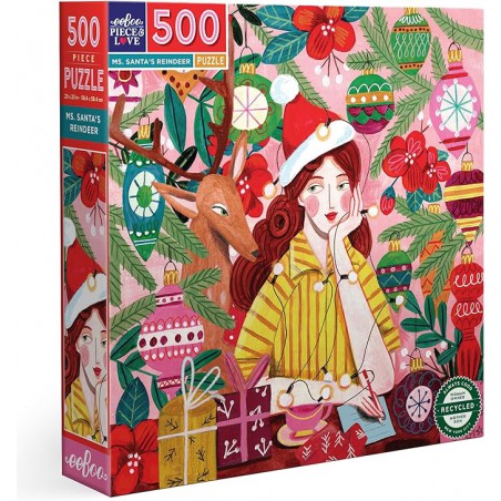 Ms. Santa's Reindeer Eeboo 500XL stukjes   puzzel