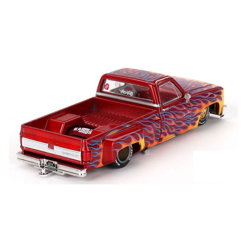Chevrolet Silverado Dually '80 on fire V1 1:64, Mini GT