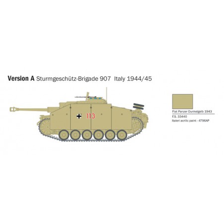 Stug III Sturmhaubitze 105 1:56, Italeri