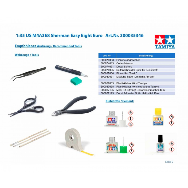 US M4A3E8 Sherman "Easy Eight" 1:35, Tamiya