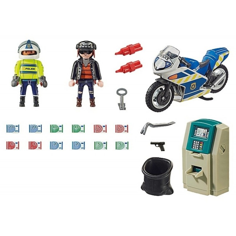 Playmobil City Action - 70572 Politiemotor: achtervolging van de geldrover