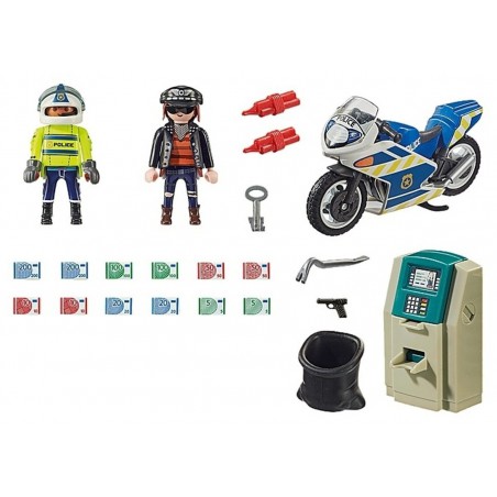 Playmobil City Action - 70572 Politiemotor: achtervolging van de geldrover