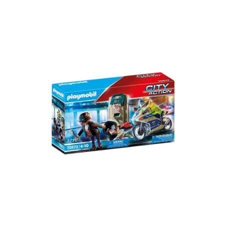 Playmobil City Action - 70572 Politiemotor: achtervolging van de geldrover