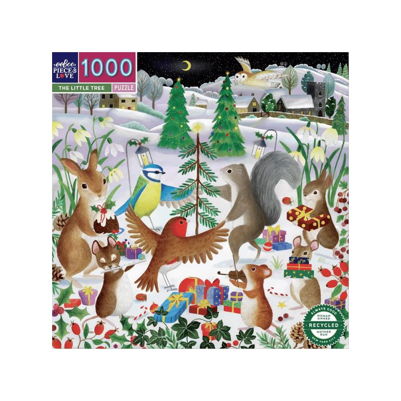The Little Tree Home Eeboo 1000 stukjes  puzzel kerst