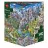 Cartoon Puzzels  "Alpine Fun "  Heye Puzzel 1000stukjes