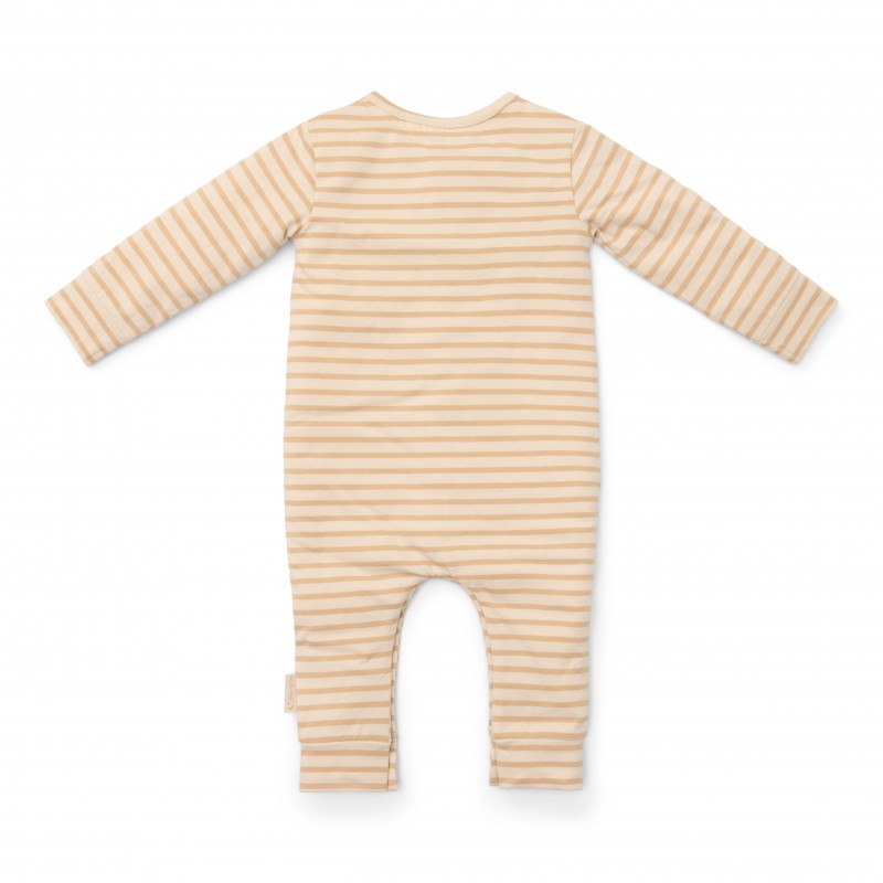 Eendelige pyjama, Natural Stripes - Little Dutch