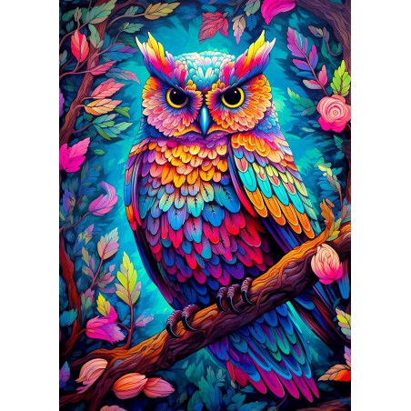 Dazzling Owl, Enjoy Puzzle 1000stukjes Afm. 48x68cm Dazzling Owl, Enjoy Puzzle 1000stukjes Afm. 48x68cm
