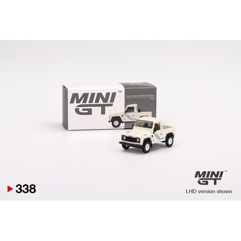 Landrover Defender 90 Pick-Up White  Mini GT (338) (blister verpakking)