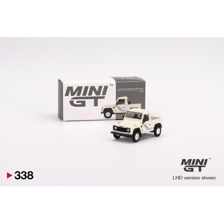 Landrover Defender 90 Pick-Up White  Mini GT (338) (blister verpakking)