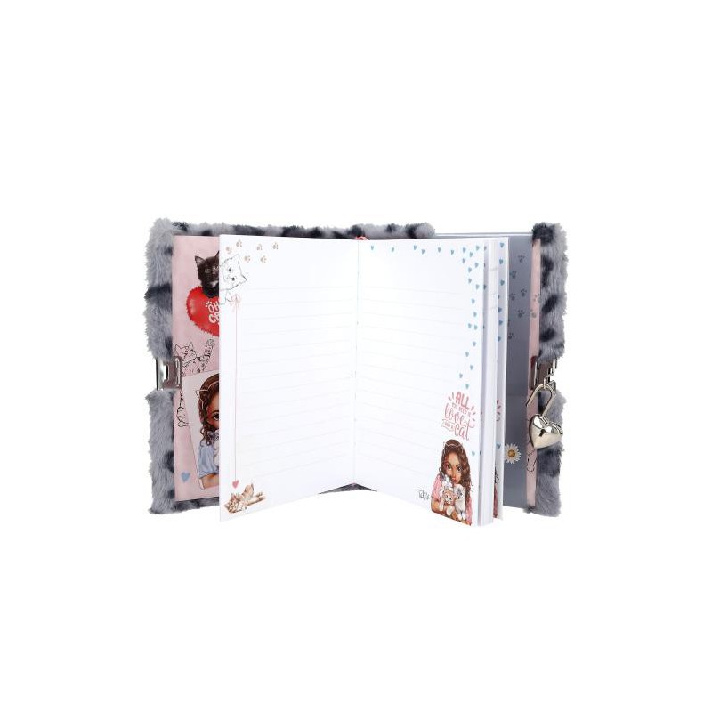 TOPModel, Dagboek met slot blauw COSY CAT 13356