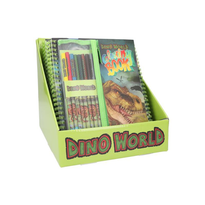 Dino World, Kleurboek met kleurpotloden 12746