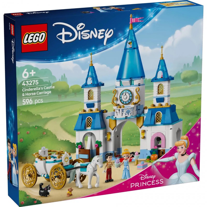 LEGO DISNEY Princess - 43275 Assepoesters kasteel en paardenkoets