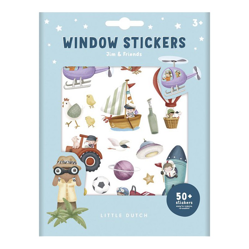Raamstickers, Jim & Friends - Little Dutch