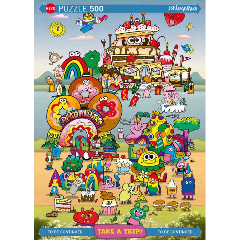 Take a trip, With Jon Burgerman Heye puzzel 500 stukjes
