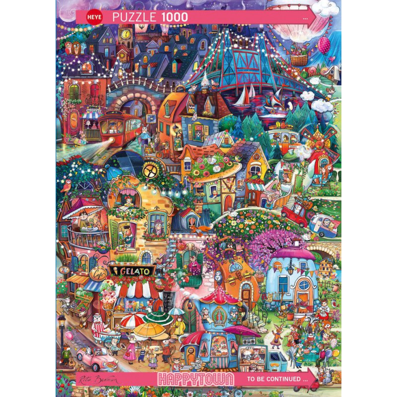 Happy Town, Good evening, Heye 1000 stukjes Heye puzzel 1000 stukjes