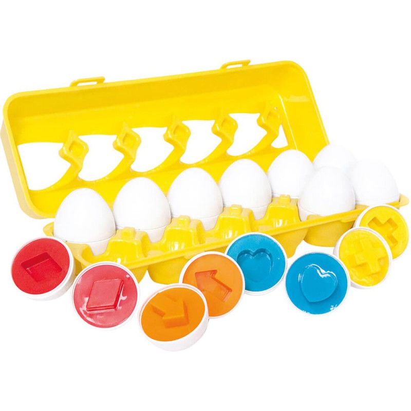 Spielmaus Eieren in doos 12 st, vorm en kleur