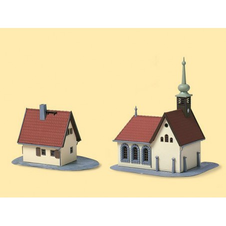 Dorpskerk met Pastorie, N, Auhagen (14461)