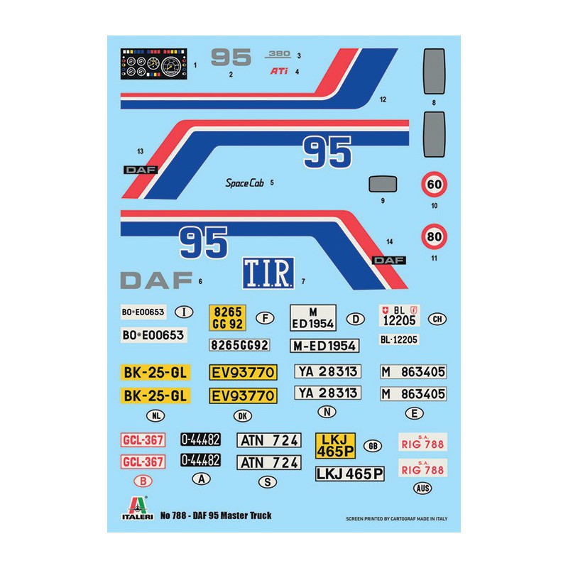 DAF 95 Master Truck 1:24, Italeri