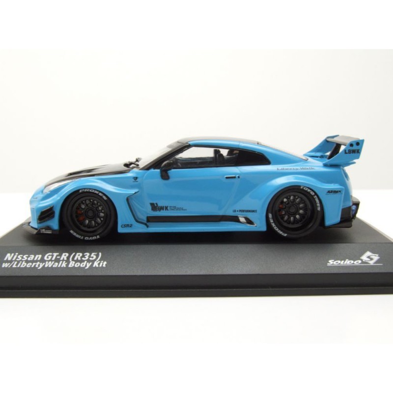 Nissan GTR35 Liberty Walk Silhouette '19 (Blauw) - 1:43 - Solido