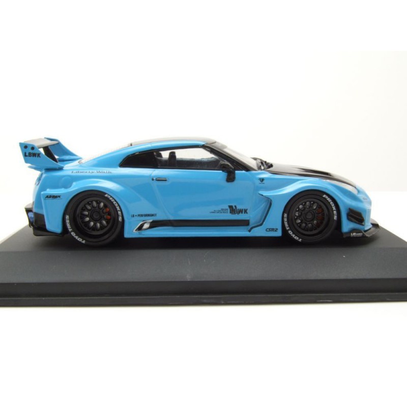 Nissan GTR35 Liberty Walk Silhouette '19 (Blauw) - 1:43 - Solido