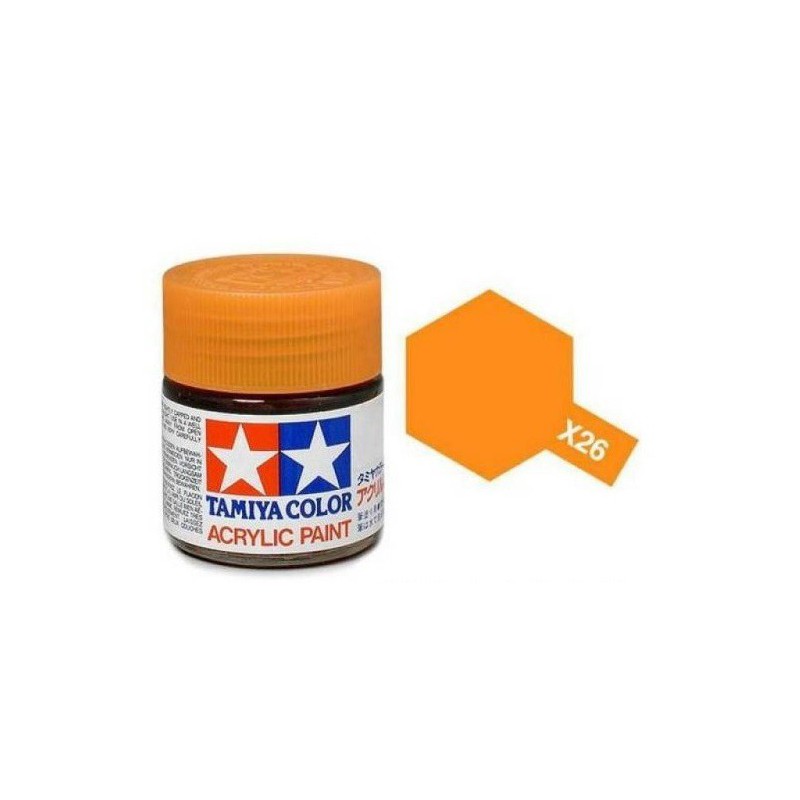 Tamiya, Acrylic Paint Transparant Oranje X-26, 23ml