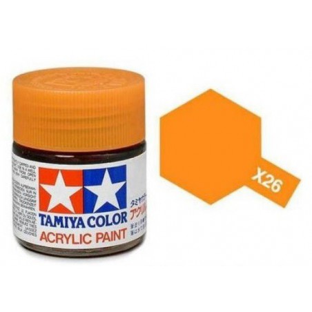 Tamiya, Acrylic Paint Transparant Oranje X-26, 23ml