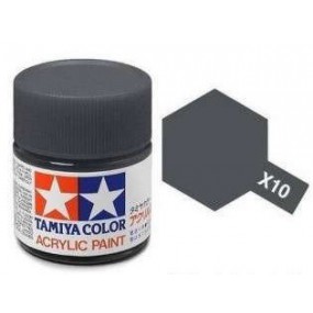 Tamiya, Acrylic Paint Metal Gun X-10, 10ml